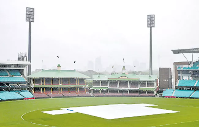 Torrential rain scuppers opening day for India - Sakshi