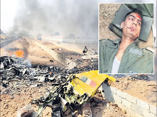 Fighter plane crash with technical error - Sakshi