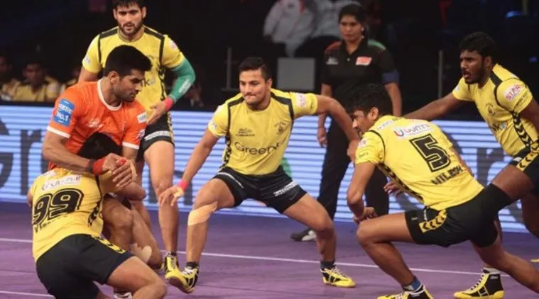 Pro Kabaddi League:Telugu Titans  and UP YODA match draw - Sakshi