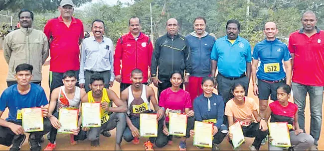 Nagraj, Lavanya Clinch Cross Country Championship Titles - Sakshi