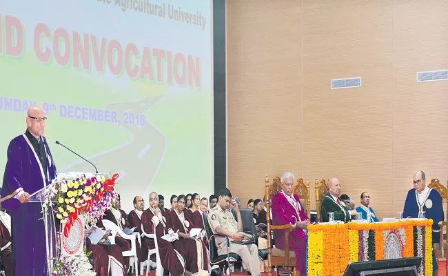 E S L Narasimhan Attands Seconda Convocation At Bhupalpally - Sakshi