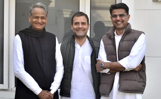 Ashok Gehlot Is CM And Sachin Pilot Accepts Deputy CM For Rajasthan - Sakshi