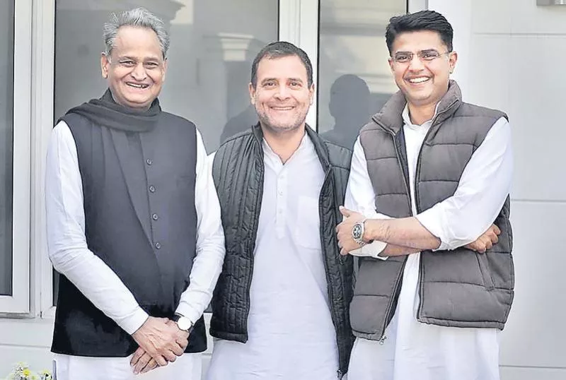 Ashok Gehlot named Rajasthan CM, Sachin Pilot as Deputy CM - Sakshi