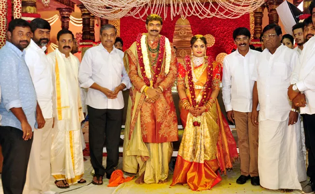 MLA kakani Govardhan Daughter Marriage in PSR Nellore - Sakshi