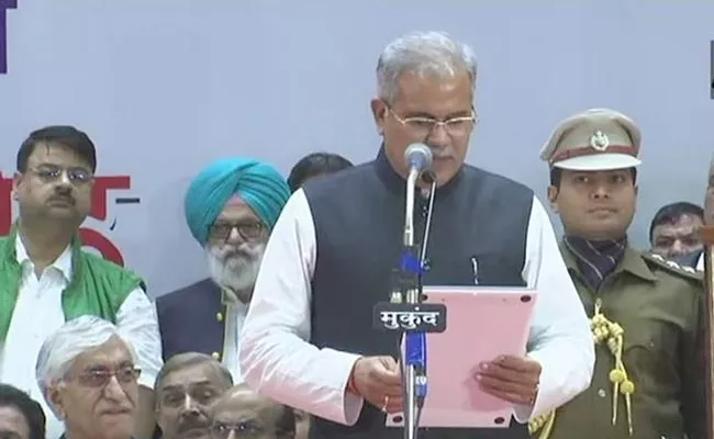 Bhupesh Baghel Sworn In As Chhattisgarh CM - Sakshi