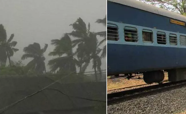 Several Passenger Trains Cancelled Due To Cyclone Phethai In AP - Sakshi