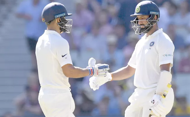 India onTop With Pujara and Kohli Comfortable at Stumps - Sakshi