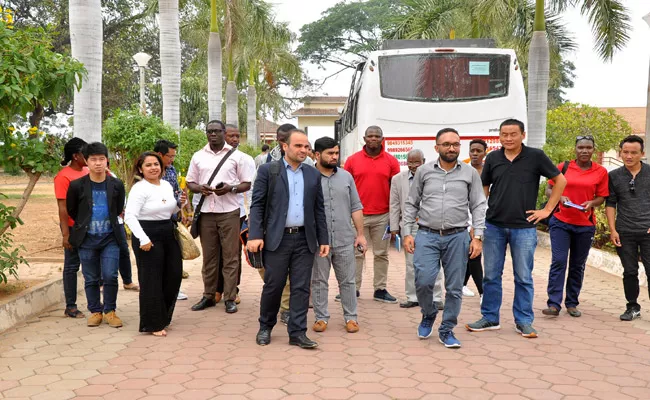 Foreigners Visit To Pochampally Textile - Sakshi