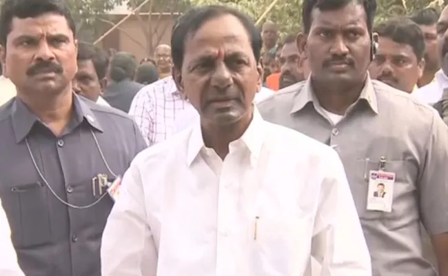 KCR Casts Vote In His Native Village - Sakshi