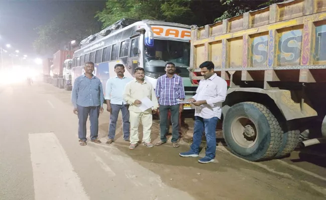 Vigilance Attacks on National Highway - Sakshi