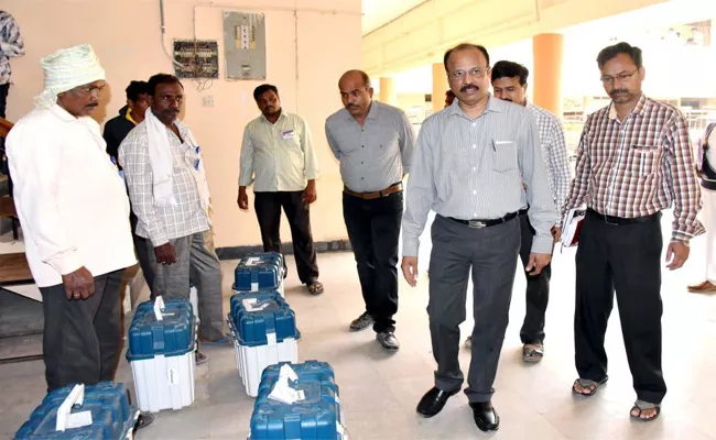 EVM's Are Ready  In Strong Room For Vote Counting - Sakshi