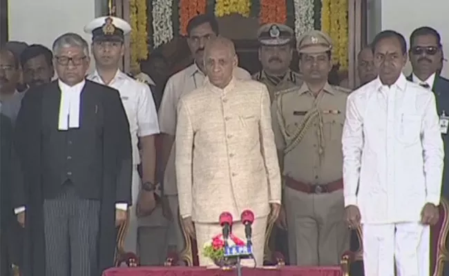 Justice Radhakrishnan Nair takes Oath as Hyderabad HC chief justice - Sakshi