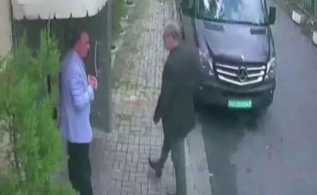 Jamal Khashoggi Body Parts Transported By Three Men Recorded In CCTV Footage - Sakshi