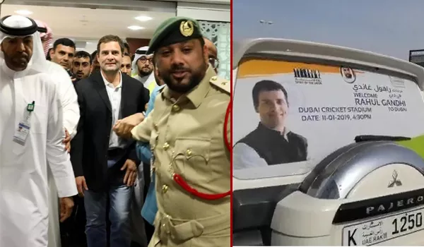 Rahul Gandhi visits Dubai - Sakshi