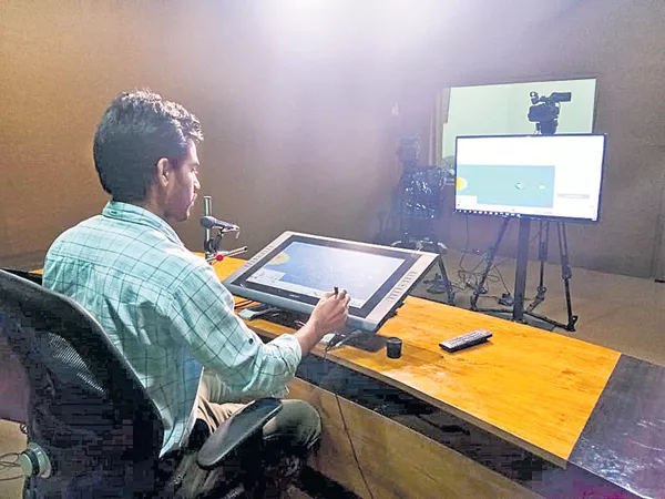 Teaching through live studio in residential schools - Sakshi