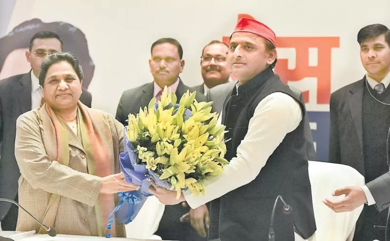 SP, BSP announce tie-up for Lok Sabha polls - Sakshi