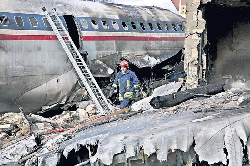 15 dead in Boeing 707 cargo plane crash in northern Iran - Sakshi