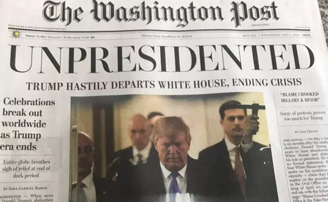 Trump Resigns News Published In Fake Washington Post Edition - Sakshi