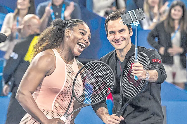 Roger Federer, Switzerland best Serena Williams - Sakshi