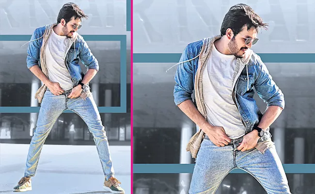 Akhil new year poster from mister majnu movie - Sakshi