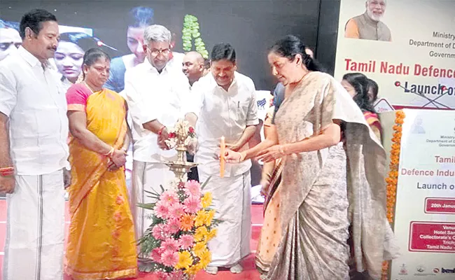 Nirmala Sitharaman Launches Tamil Nadu Defence Industrial Corridor - Sakshi