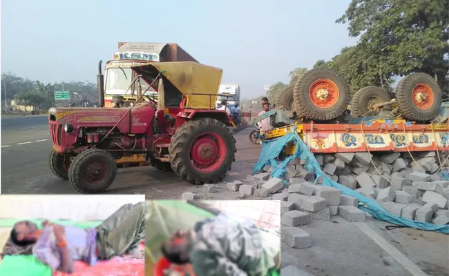 Mens Died in Tractor Accident Visakhapatnam - Sakshi