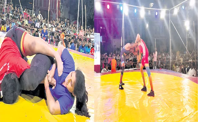 Wrestling Games In Rangareddy - Sakshi