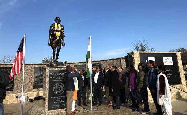 Republic Day Celebrations At Gandhi Memorial In Dallas - Sakshi