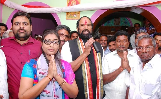 Uttam Kumar Reddy Panchayat Election Campaign In Huzurnagar Constituency - Sakshi