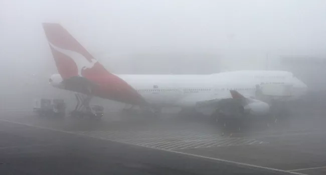 Delhi Airport On Hold  Flights Diverted over heavvy Fog - Sakshi