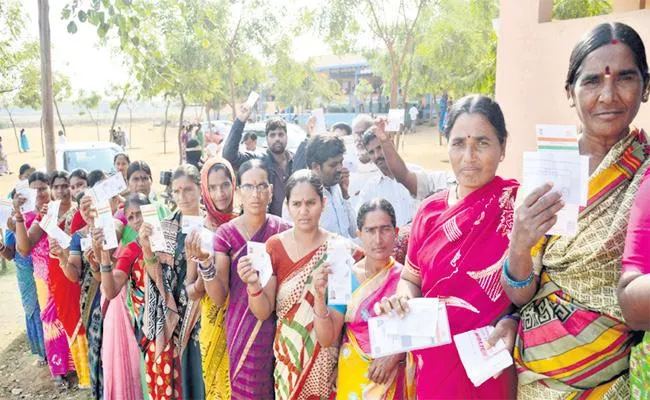 Peaceful Polling Telangana Panchayat Election - Sakshi