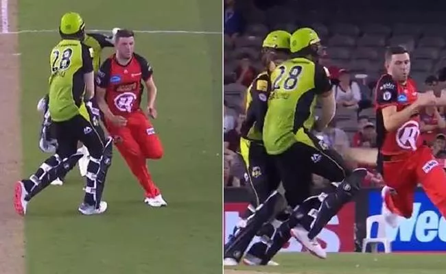 Bizarre Run Out In Melbourne Renegades And Sydney Thunder Match In BBL - Sakshi