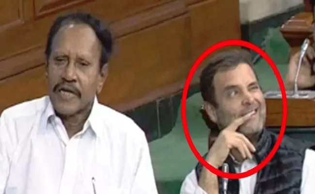 Rahul  Winks In Parliament During Rafale Debate - Sakshi