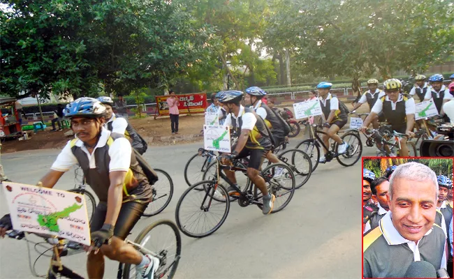 Cycle Tour For Health Awareness Visakhapatnam - Sakshi