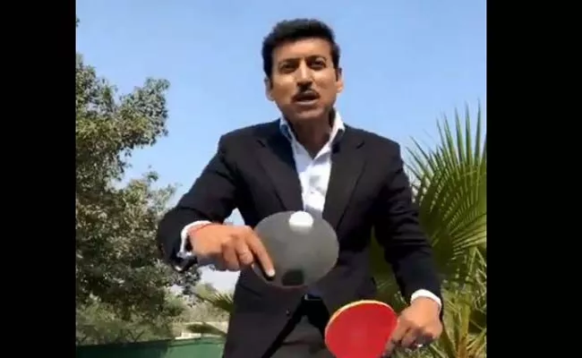 Rajyavardhan Singh Rathore Launches 5MinuteAur New Challenge - Sakshi