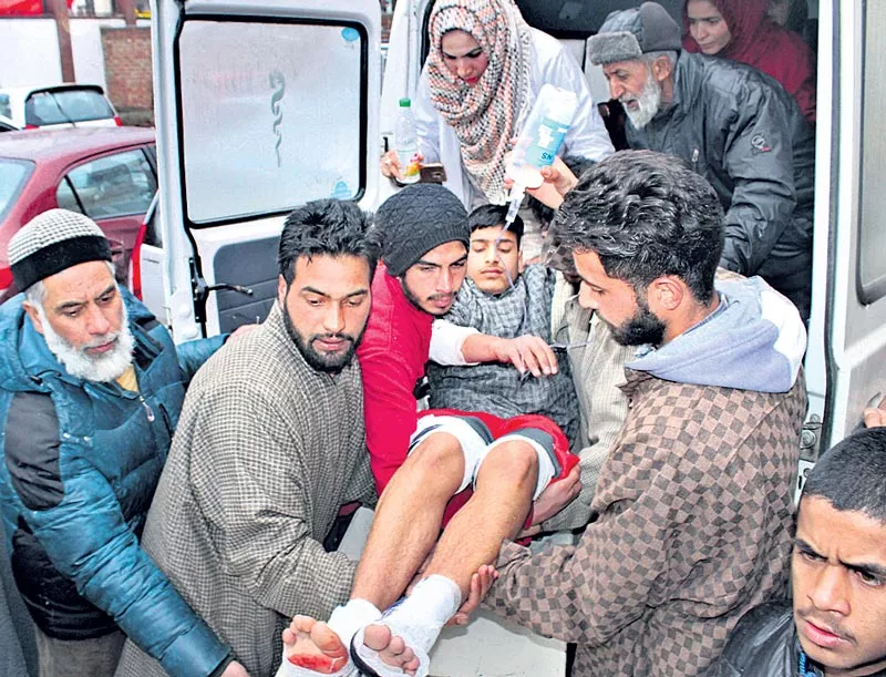 12 students suffered critical injuries when an explosion rocked a private school in Jammu and Kashmir - Sakshi