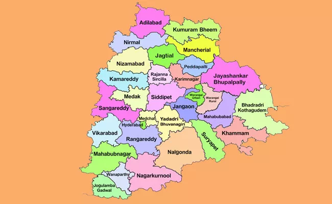 Telangana State Got 33 Districts  - Sakshi