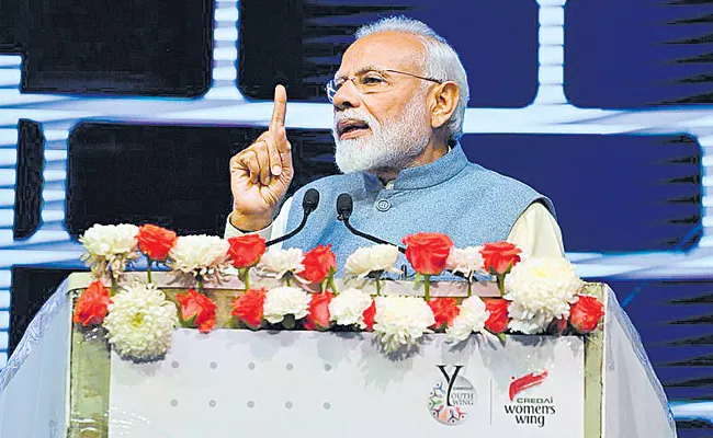 Focus on middle class houses - modi - Sakshi