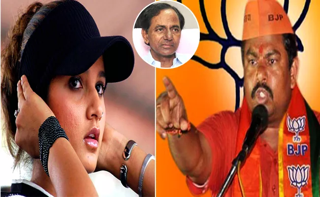 BJP MLA T Raja Singh Sensational Comments on Sania Mirza Over Pulwama Attack - Sakshi