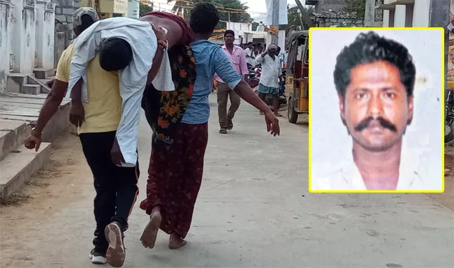 Tragedy death of a farmer because of Chandrababu Meeting - Sakshi