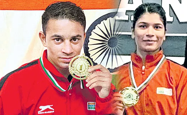 Nikhat, Meena Kumari strike gold at Strandja Memorial Boxing - Sakshi