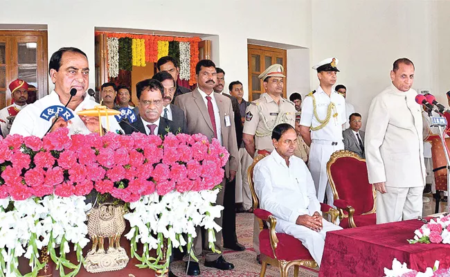 Allola Indrakaran Reddy Takes Oath As Minister In KCR Cabinet - Sakshi