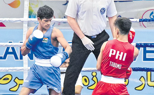  Boxer Lalita Prasad fight for gold medal - Sakshi