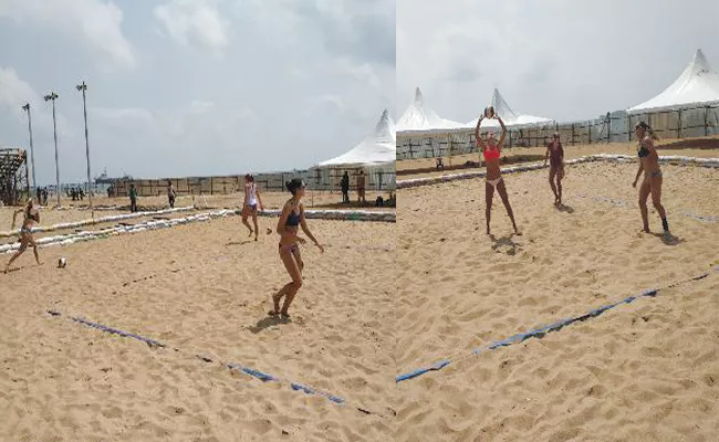 Beach Volleyball Tourney in Visakhapatnam - Sakshi