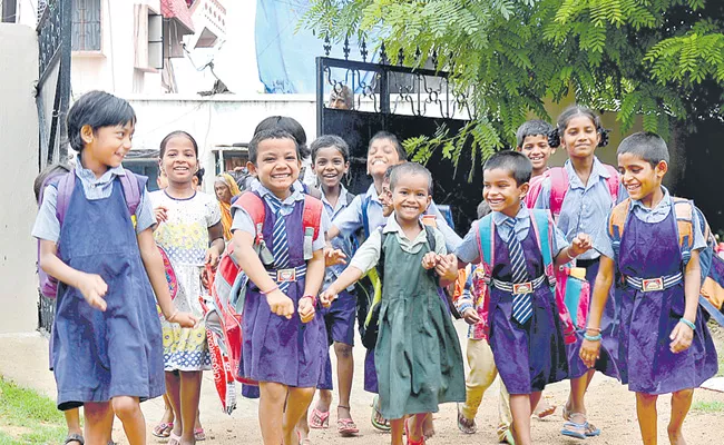 Half Day Schools Starts from March First Week In Telangana - Sakshi