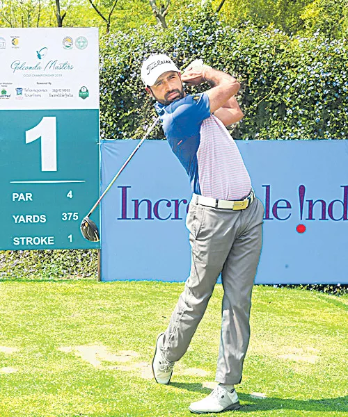 Amardeep Leads in First Round of Golf - Sakshi