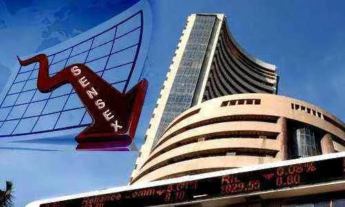 Sensex finishes in the red again as IT stocks take a beating - Sakshi