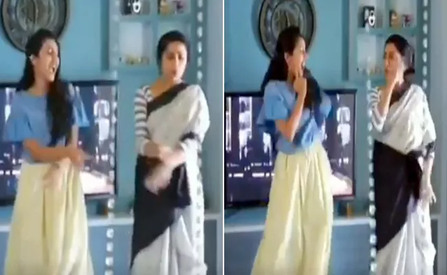 Niharika And Suhasini Dance for Pawan Song At Suryakantham Shoot Time - Sakshi