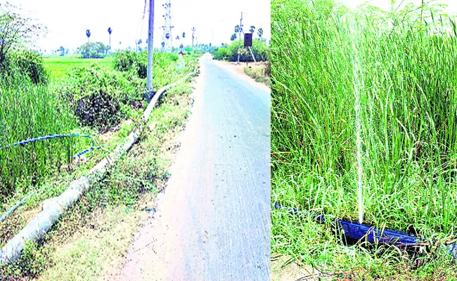 Mission Bhagiratha Pipeline Leakage Due To The Negligence Of Contractor - Sakshi