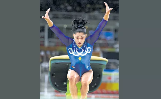 Dipa Karmakar fails to qualify for balanced beam final, to compete in vault final on Saturday - Sakshi